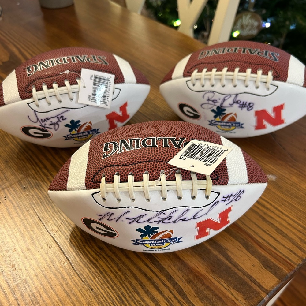 University of Georgia Spalding Autographed Footballs